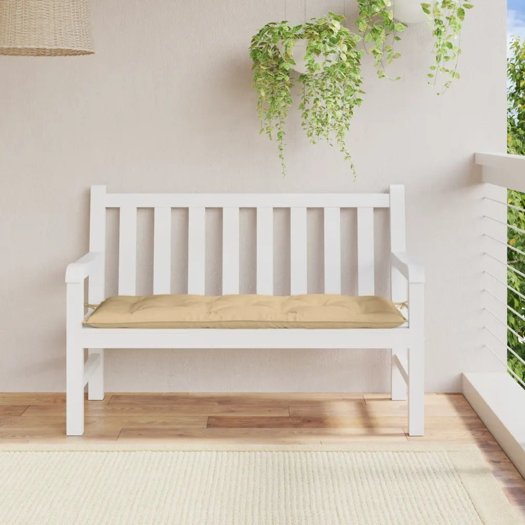 Cuscino per Panca da Giardino Beige Mélange 120x50x7cm Tessuto 4002545