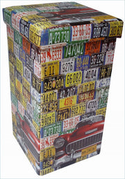Biscottini Pouf contenitore richiudibile in ecopelle Praticissimo 32x32x60 realizzato