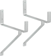 Attacchi Parete Attacchi Parete da 100 kg di Capacità - Acciaio Zinato - Resistente alle Intemperie - Dimensioni 355 x 245 x 80 mm - Set di 2