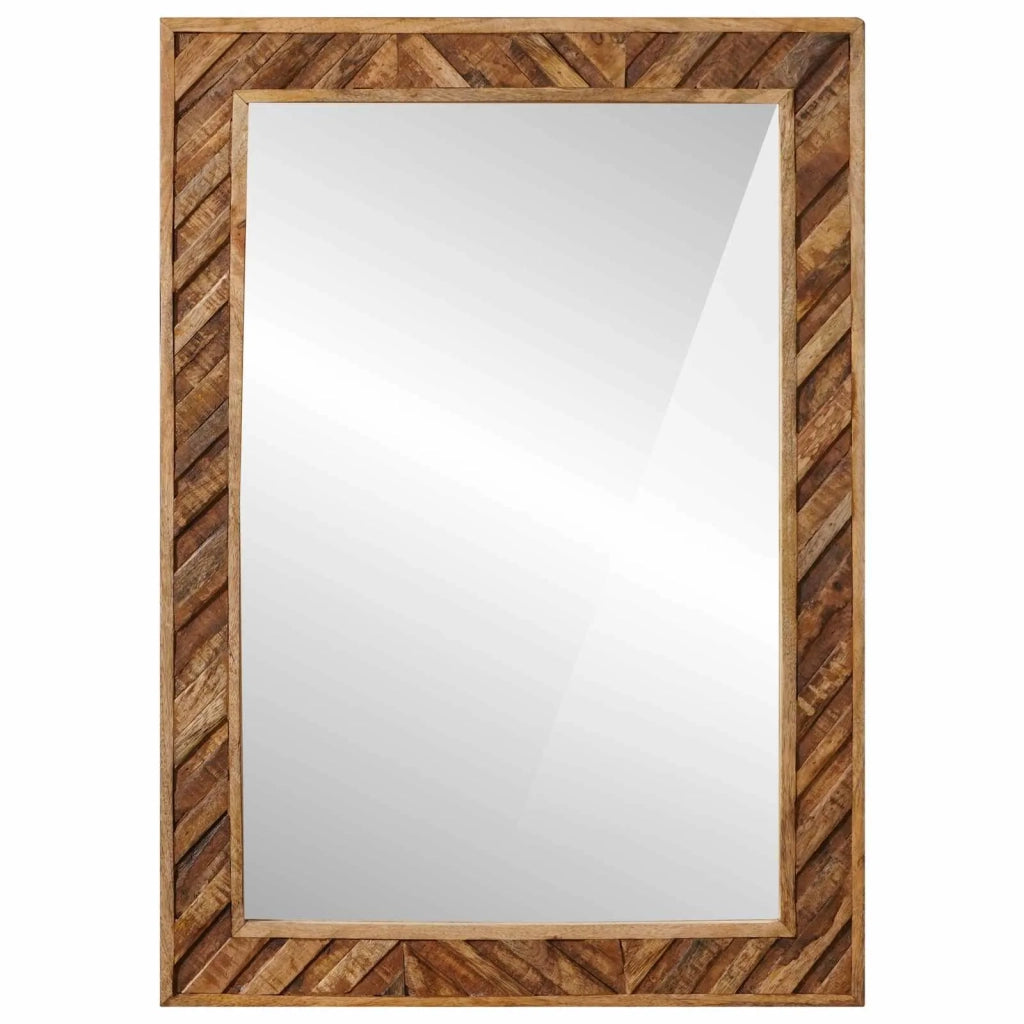 Specchio Montaggio a parete Marrone 70 x 50 x 3 cm Vetro