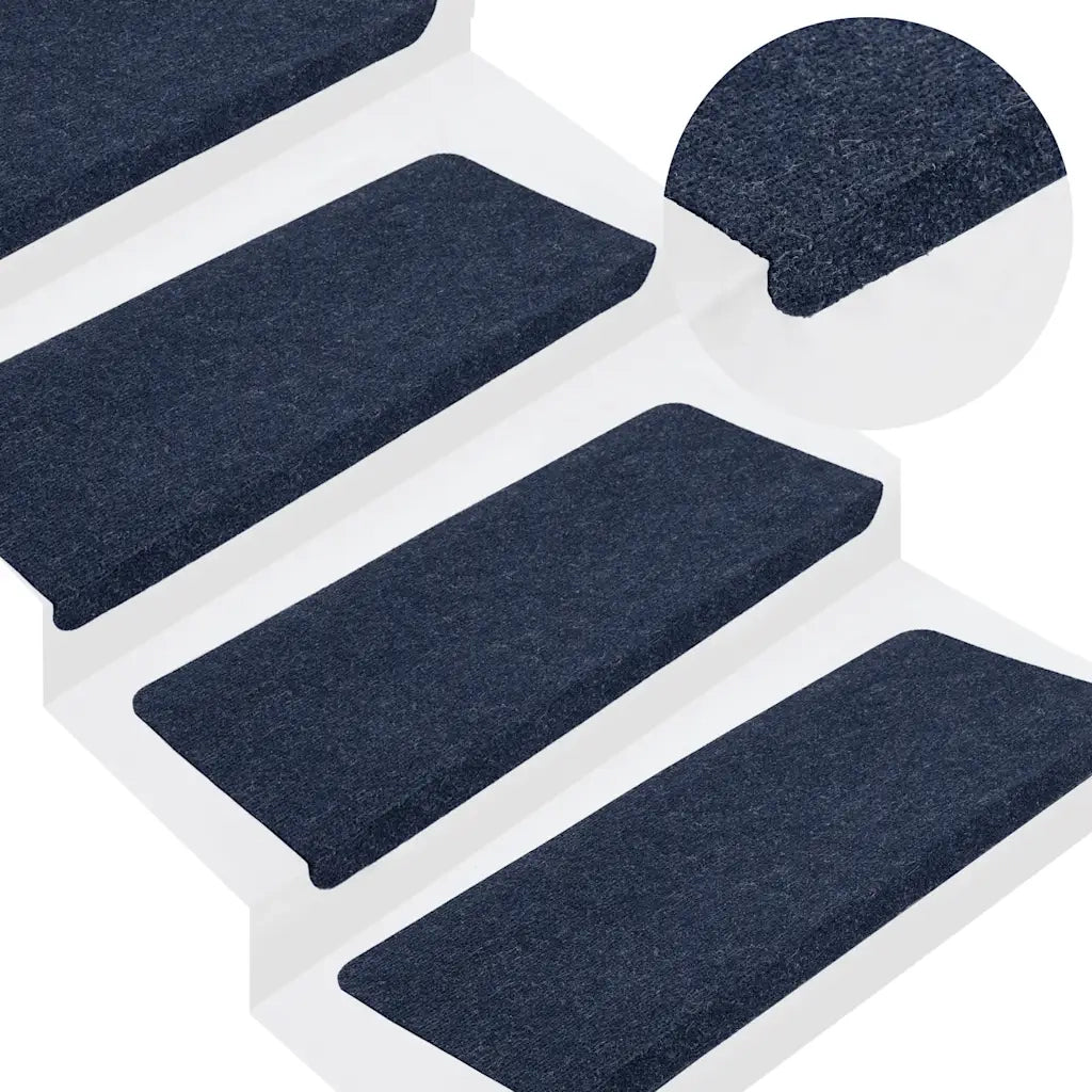 Tappetini Autoadesivi per Scale 30 pz Blu 65x24,5x3,5 cm