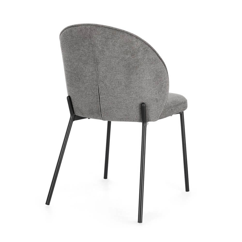 Set di 2 Sedie Imbottite in Tessuto con Gambe in Acciaio - KENDRICK