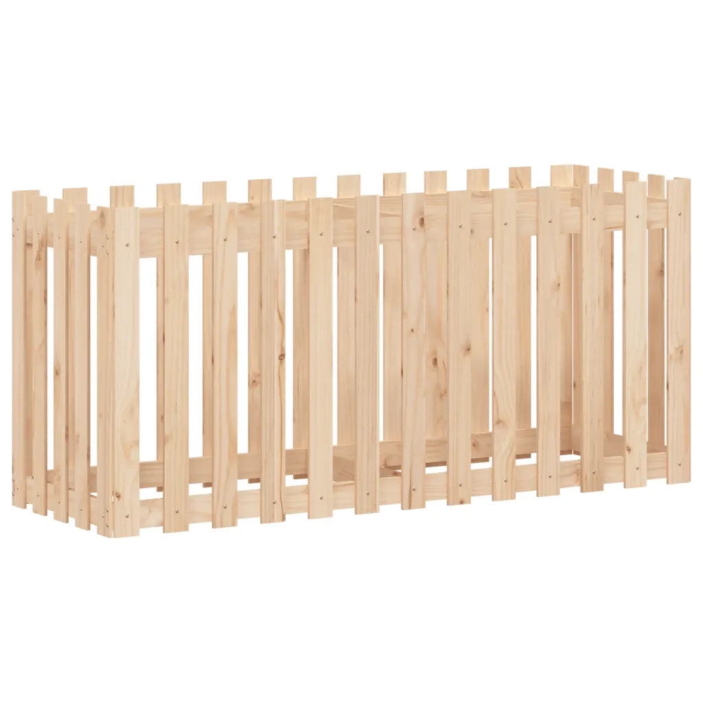 Fioriera Rialzata Giardino a Recinzione 150x50x70cm Legno Pino 832497