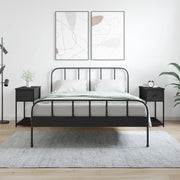 Comodini 2 pz-Set di 2 Tavolino da notte Neri 30x60x60 cm in Legno Multistrato 116008