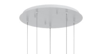 SOSPENSIONE BIANCO 5 LUCI TONDA VETRI VERDE 1181BI-S5 T-VE
