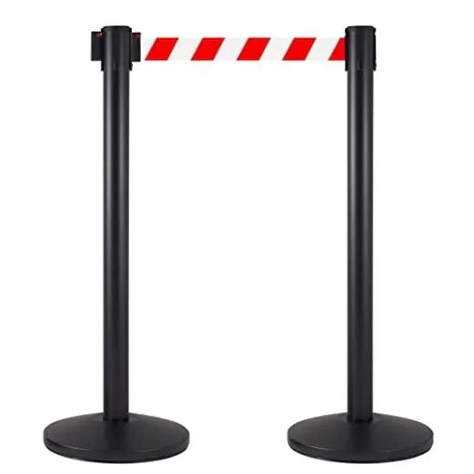 Coppia Colonnine Segnapercorso nere nastro 3 M - BLU