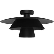 Lampada da soffitto Plato 1xE27 nera acciaio Luminex