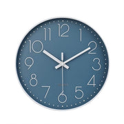 Ora analoga moderna silenziosa da parete 30cm con lanciante seconda manina senza ticchettio, decorazione per soggiorno, ufficio (azzurro ceruleo)