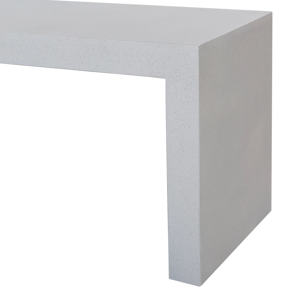 Panchina da Giardino in Cemento Bianco a 3 Posti 40 x 150 x 40 cm esterno terrazzo