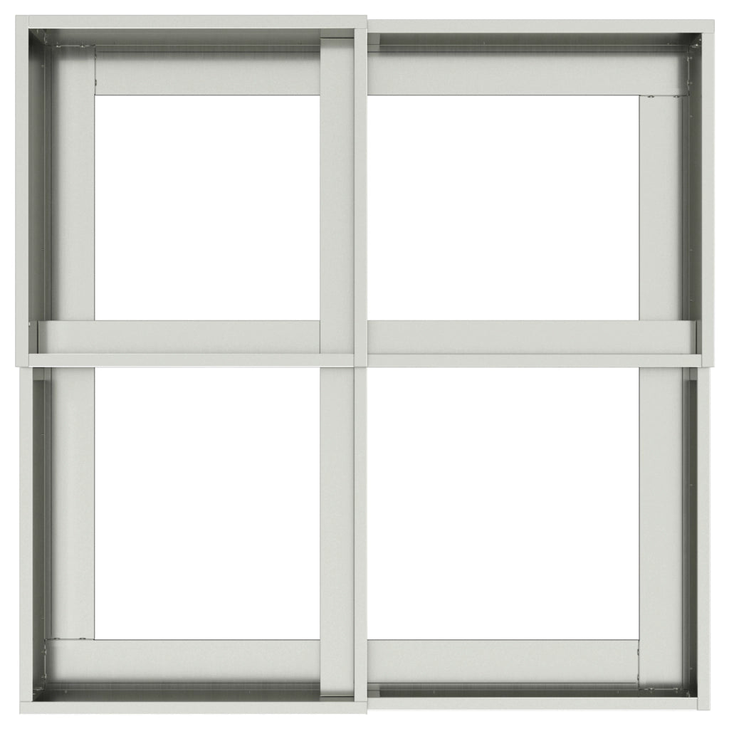 vivaXL Fioriera da Giardino 100x100x48 cm Acciaio Zincato