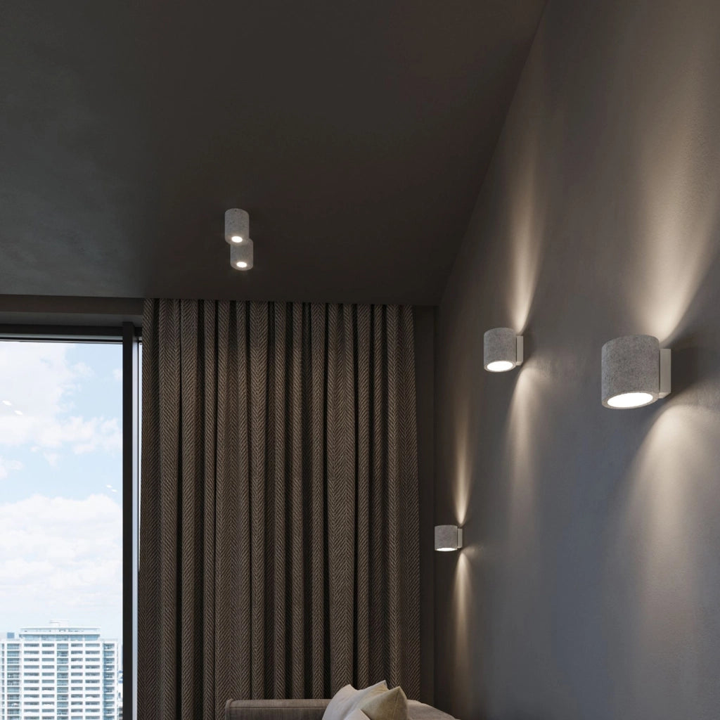 Applique RONDEO in cemento grigio G9 PureLume PU.0486
