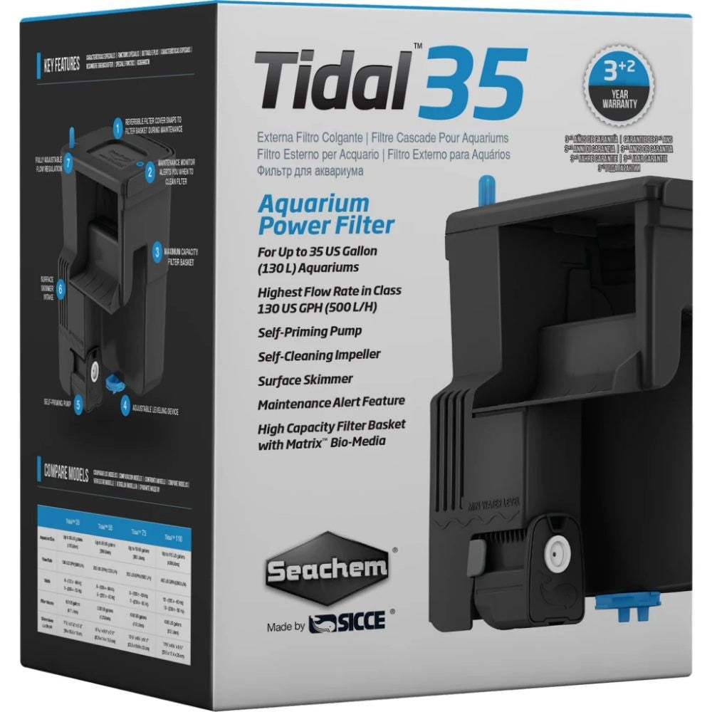 Seachem Tidal - Filtro Esterno a Zainetto per Acquari Modello: 35