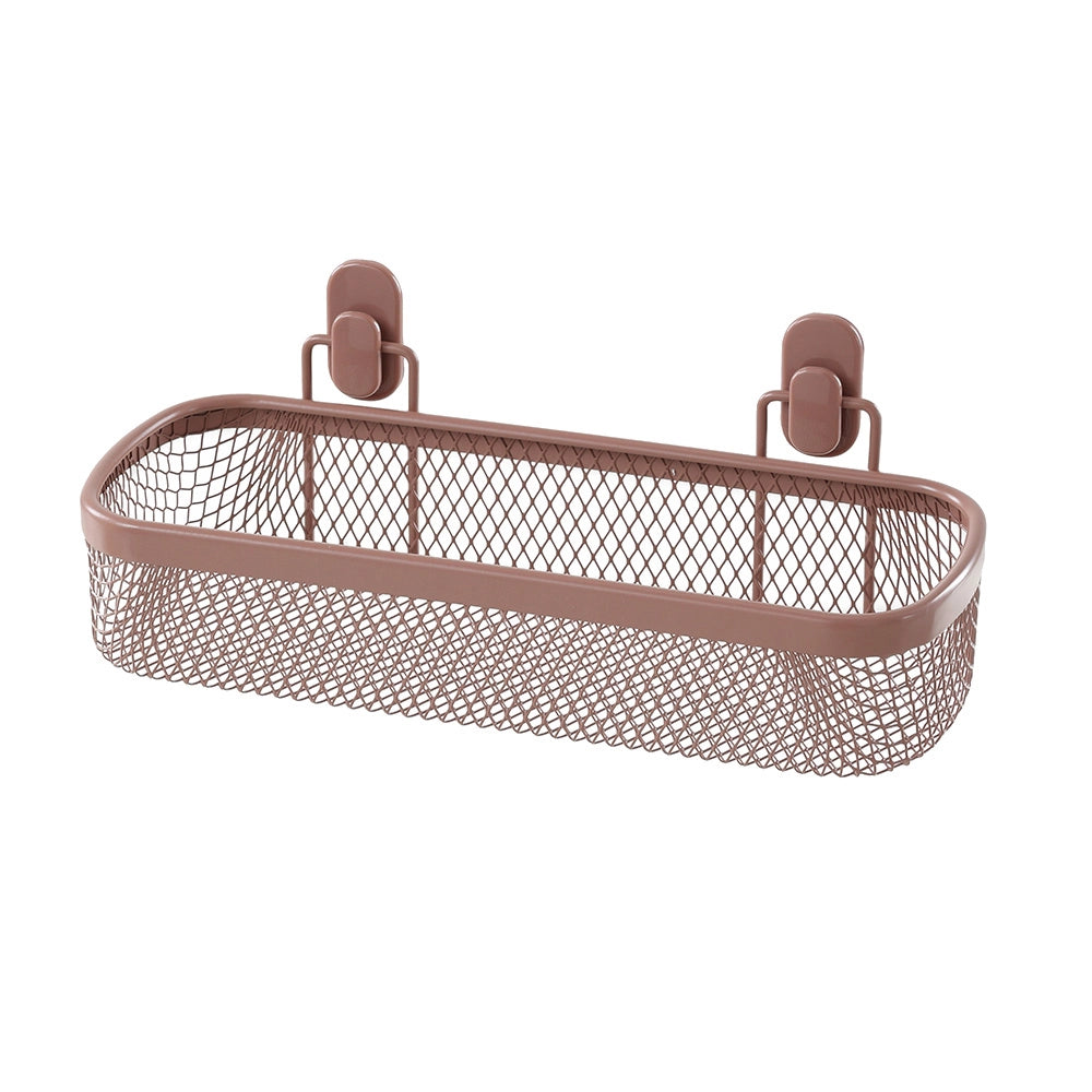 Mensola bagno rettangolare mocha in acciaio con 1 ripiano -Taki