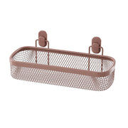 Mensola bagno rettangolare mocha in acciaio con 1 ripiano -Taki