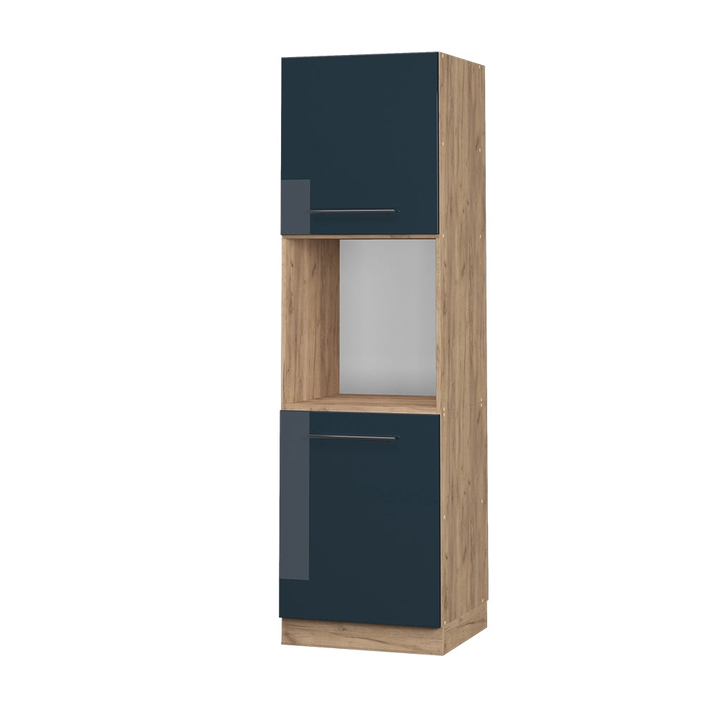 Vicco Armadi da cucina  Blu scuro lucido 60 cm aperto