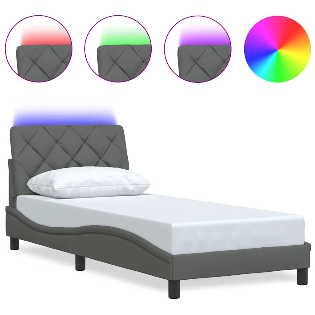 Giroletto con LED senza Materasso 80x200 cm Tessuto