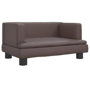 Divano | Divano da soggiorno | Sofa per Bambini Marrone 60x40x30 cm in Similpelle