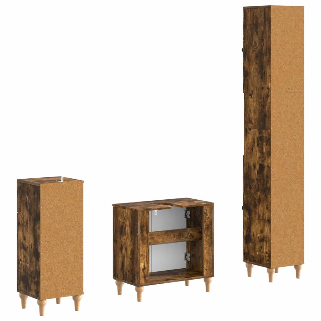 Set di armadietti da bagno in 3 pezzi ALKMAAR 3417833