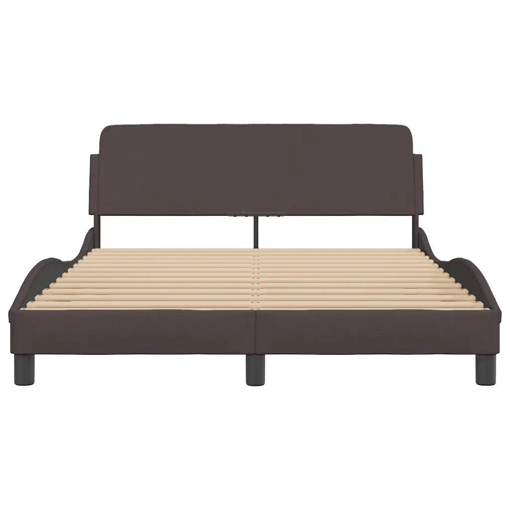 Giroletto senza Materasso Marrone Scuro 120x200 cm Tessuto
