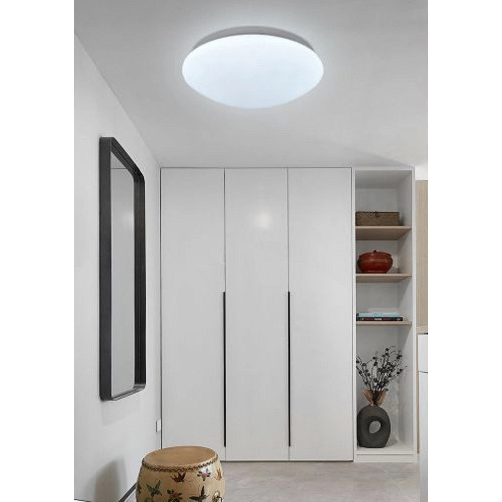 Trade Shop - Plafoniera Tonda Soffitto 18w Metallo Plastica Ip20 Luce 6500k 4000k 3000k C01-18 -