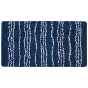 Tappeto polipropilene blu bianco 80 x 150 cm a strisce soggiorno camera da letto