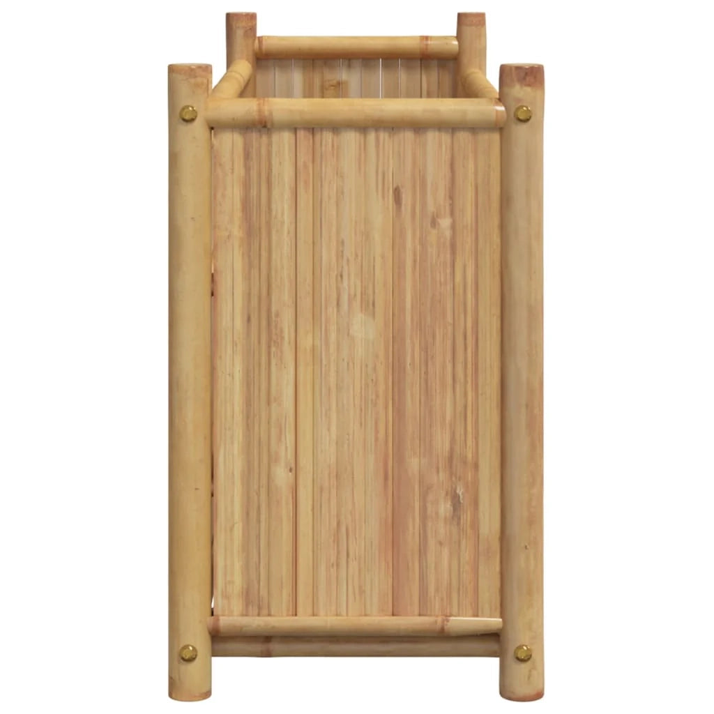 Fioriera rialzata per piante fiori terrazza giardino 100 x 30 x 50 cm bambù marrone 02_0037266