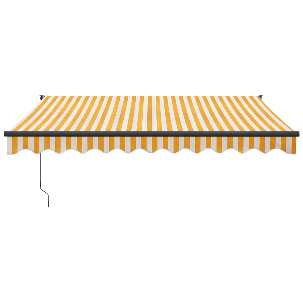 Tenda Sole Automatica Retrattile Gialla e Bianca 3x2,5 m 3154506