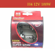 Trade Shop - Coppia Lampadine Lampade Auto Moto Xenon H4 12v 100 Watt 5500k C-6282 -