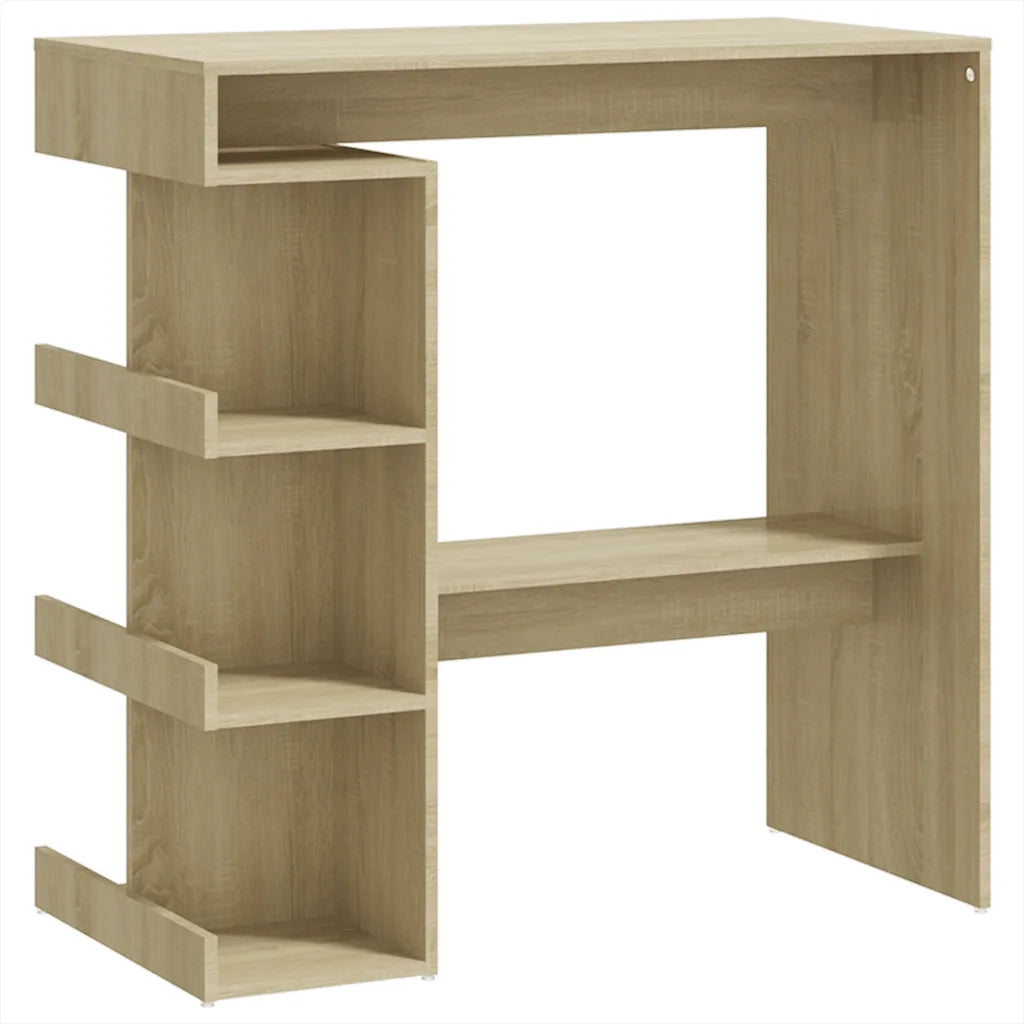 Tavolo Bar con Ripiani Rovere Sonoma 100x50x101,5 cm Truciolato 809452