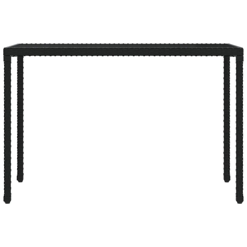 Set da Pranzo da Giardino 6 pz con Cuscini Nero in Polyrattan 363398