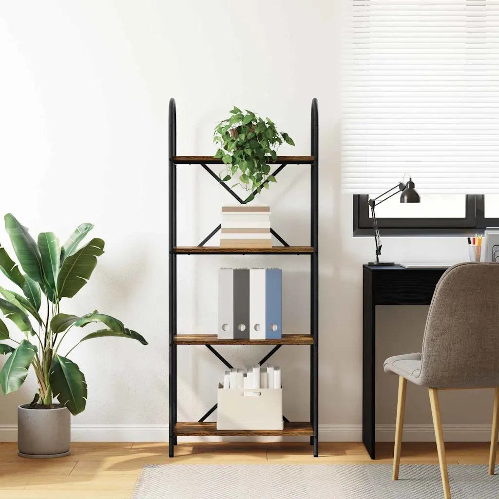Libreria Rovere fumé 60 x 30 x 146 cm Legno multistrato 879913