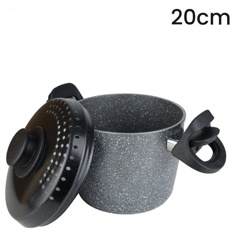 Trade Shop - Pentola Cuocipasta Antiaderente Con Coperchio Forato Per Piano A Induzione Da ø16-20cm -