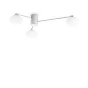 Plafoniera Moderna Hermes Metallo Bianco 3 Luci G9 28W 3000K Ip20