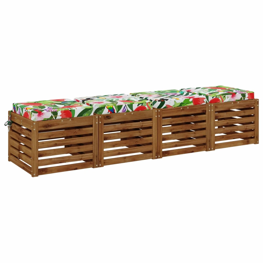 Cuscini per Sedia in 4 Pezzi SOEST 4 pz 100% Poliestere 944487