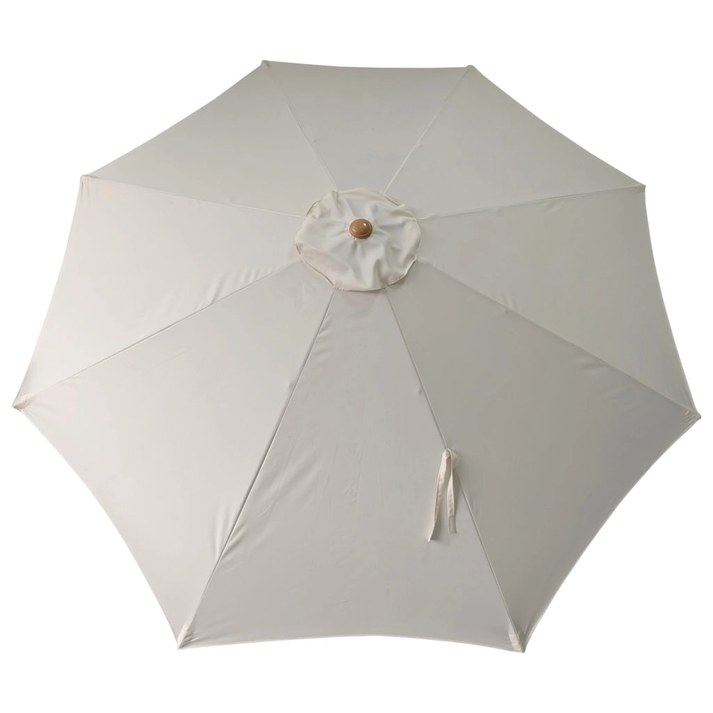 HAPUNAOmbrellone rotondo diritto diametro 3,30 m effetto legno e beige
