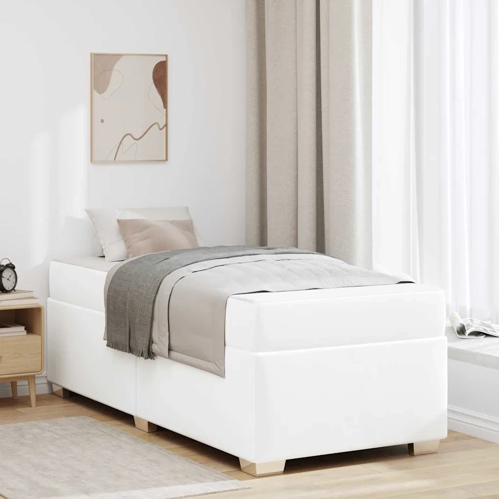 vidaXL Struttura del letto Bianco 90 x 200 cm Pelle sintetica