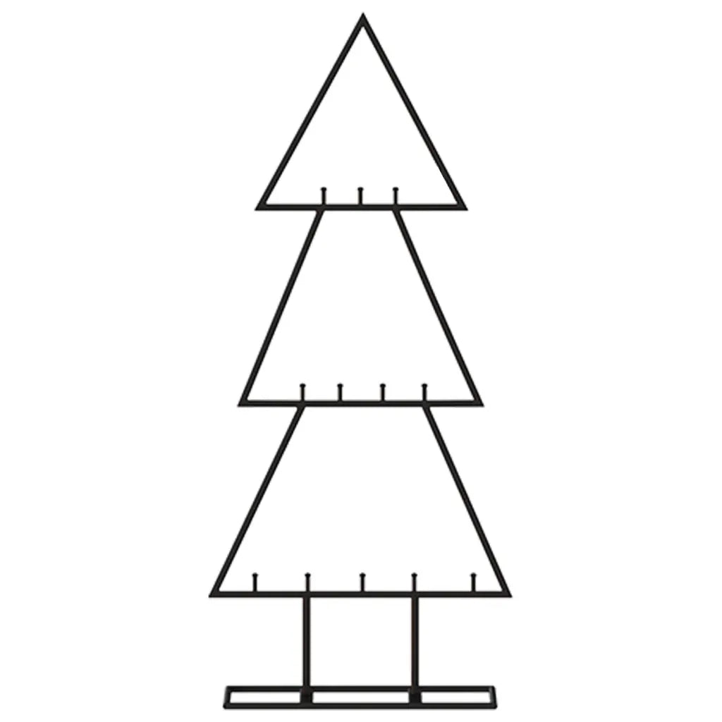 Albero di Natale Decorativo in Metallo Nero 60 cm 359591