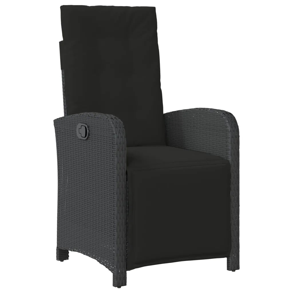 Set da BistrÃ² 3 pz con Cuscini Nero in Polyrattancod mxl 117155