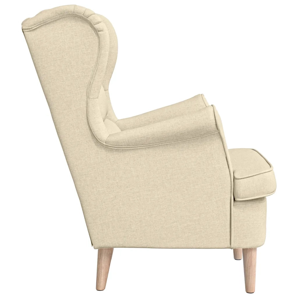 vidaXL Poltrona Crema 74x84x100 cm in Tessuto