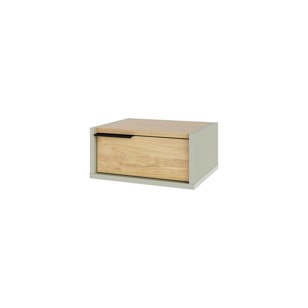 Comodino in legno a parete "Eco" - 40 x 30 x 19 cm - Verde