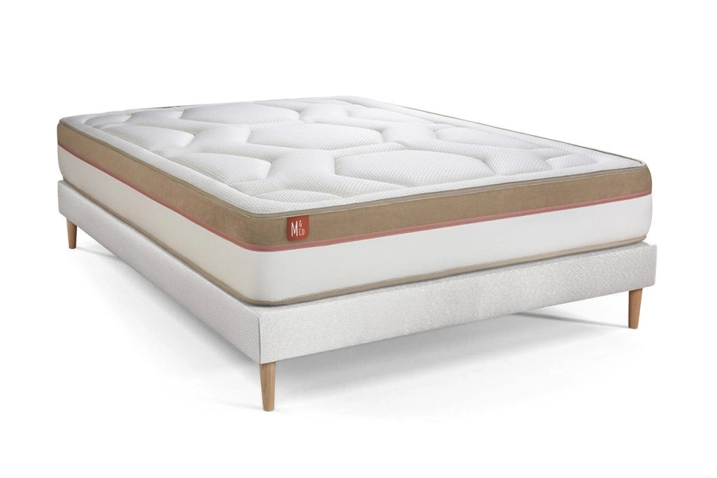 Pacchetto letto completo - Materasso 200x200cm + Box spring con doghe (kit) + 2 cuscini + Piumino - Le Cosy