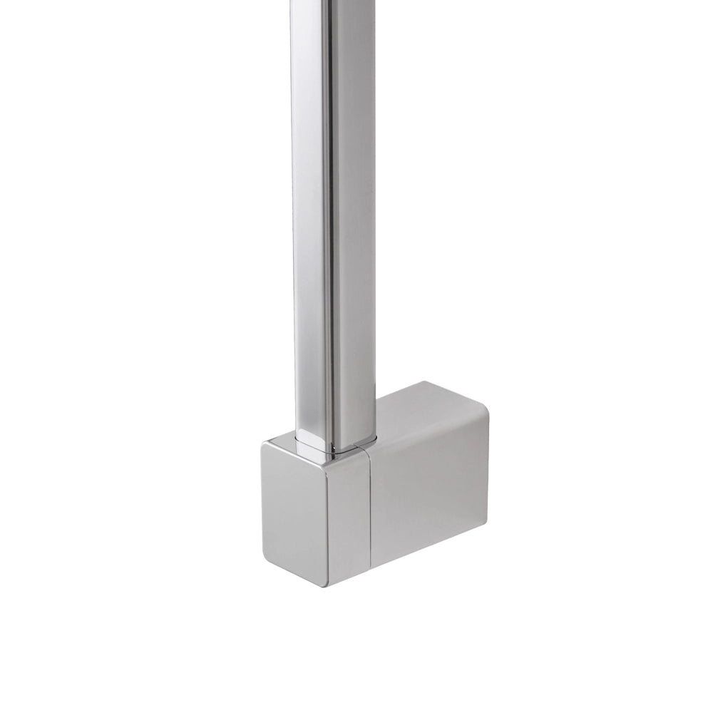 Saliscendi doccia quadrato 70 cm regolabile con doccetta slim in ABS cromo Hidra