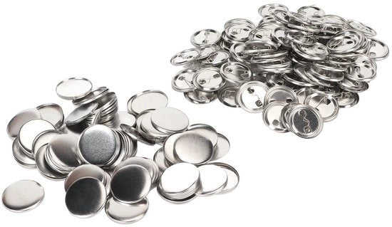 Bottoni vuoti 100 pezzi - Orecchini per badge - Pin - Componenti DIY per badge - Metallo - Materiale di alta qualità