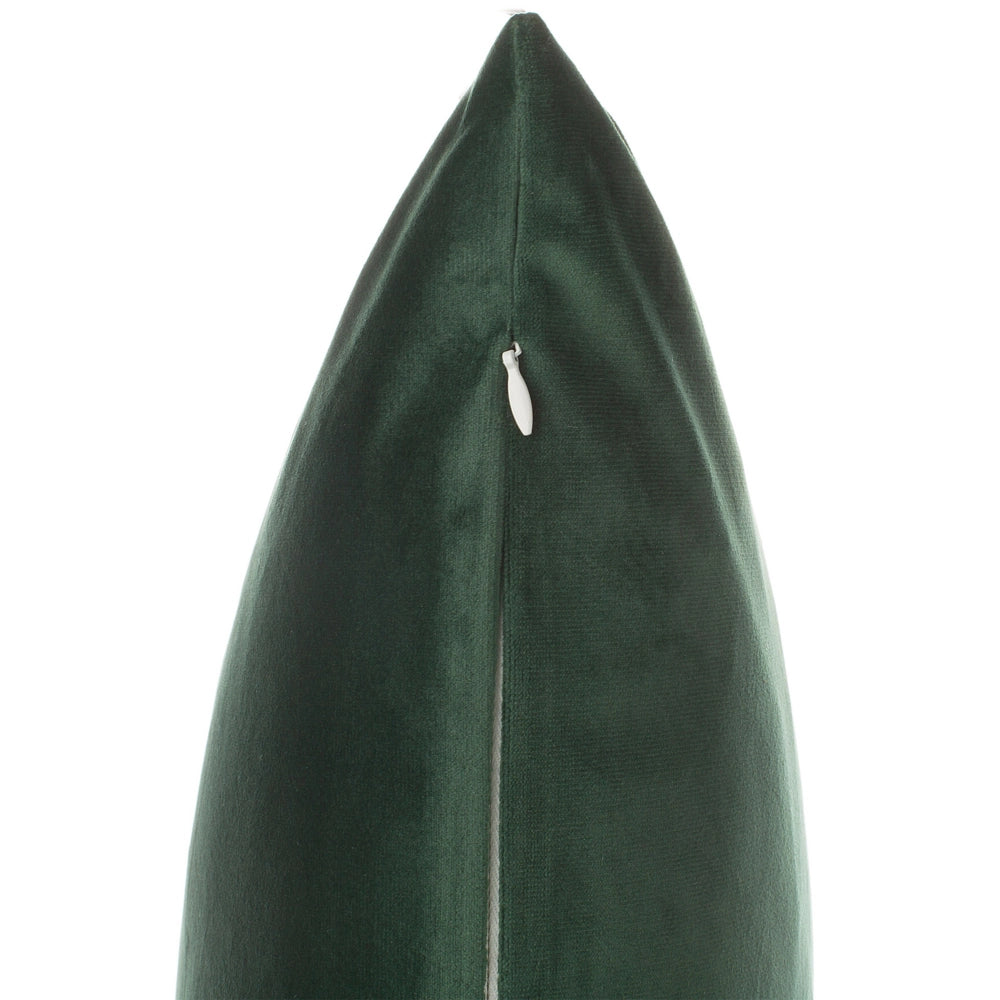 Set di 2 cuscini decorativi con motivo foglia di velluto verde 45 x 45 cm Accessori decorativi con stampa in lamina dorato