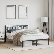 Giroletto con Testiera in Metallo Nero 140x200 cm 374242