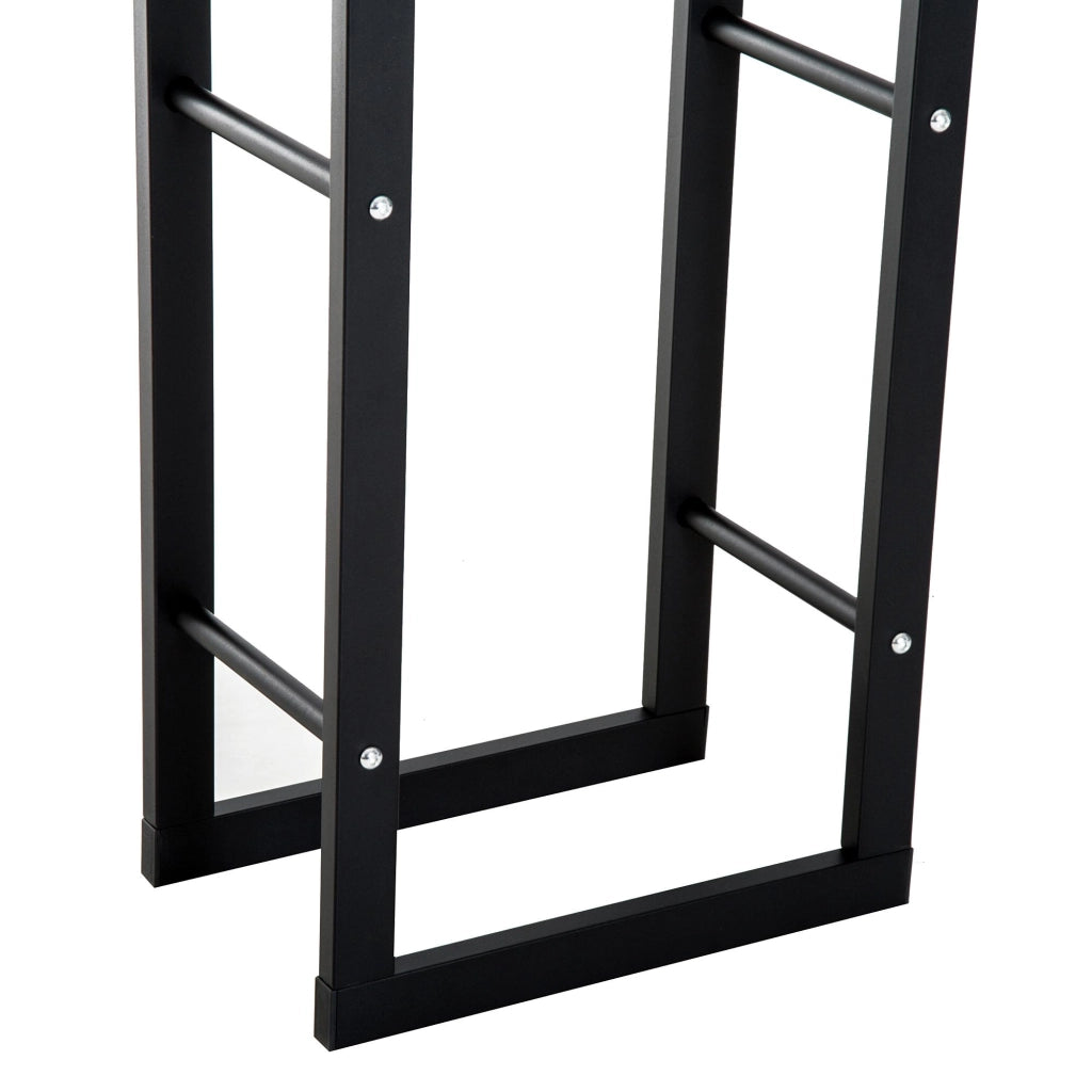 Portalegna Legnaia in Ferro 60x25x100 cm da Interno Max 100Kg  Nero