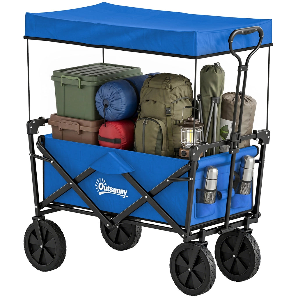 Carrello Pieghevole con Telo e Borsa Trasporto ¨C Zephmum ¨C Blu, 100 kg