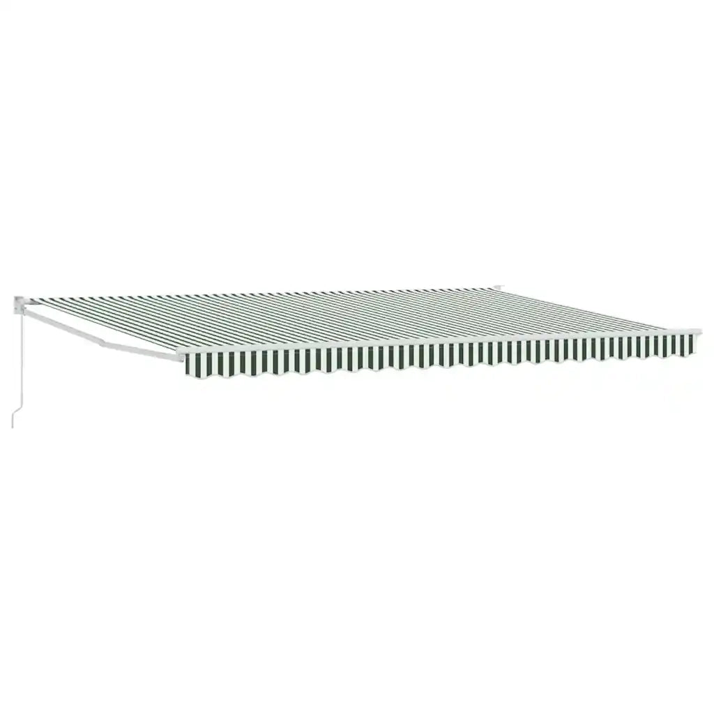 Tenda Retrattile Verde e Bianco 500 × 300 cm 3331467