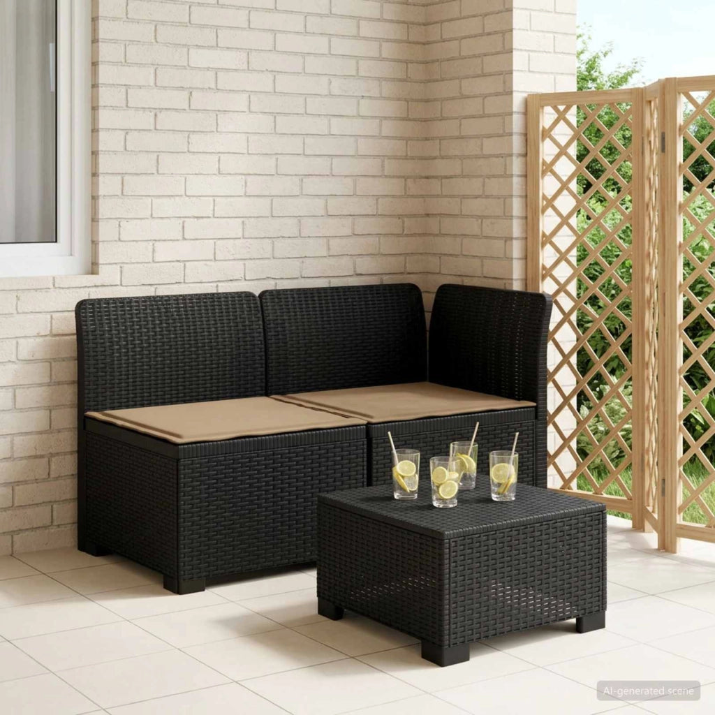 Divano da Giardino a 2 Posti con Cuscini Aspetto Rattan 2 posto 8011926