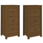Credenze 2 pz | Madia | Buffet da pranzo | Armadio da pranzo Ambrate 40x35x80 cm in Legno Massello di Pino